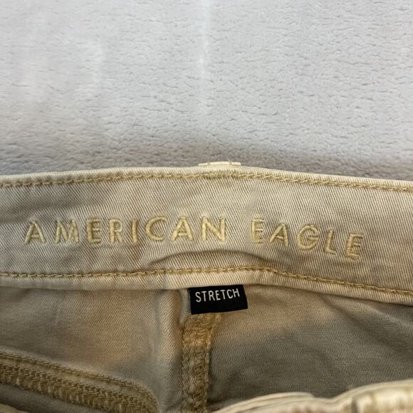 American Eagle Jeans Womens 2 Long Beige Mom Straight Jean Preppy Casual - Picture 7 of 13